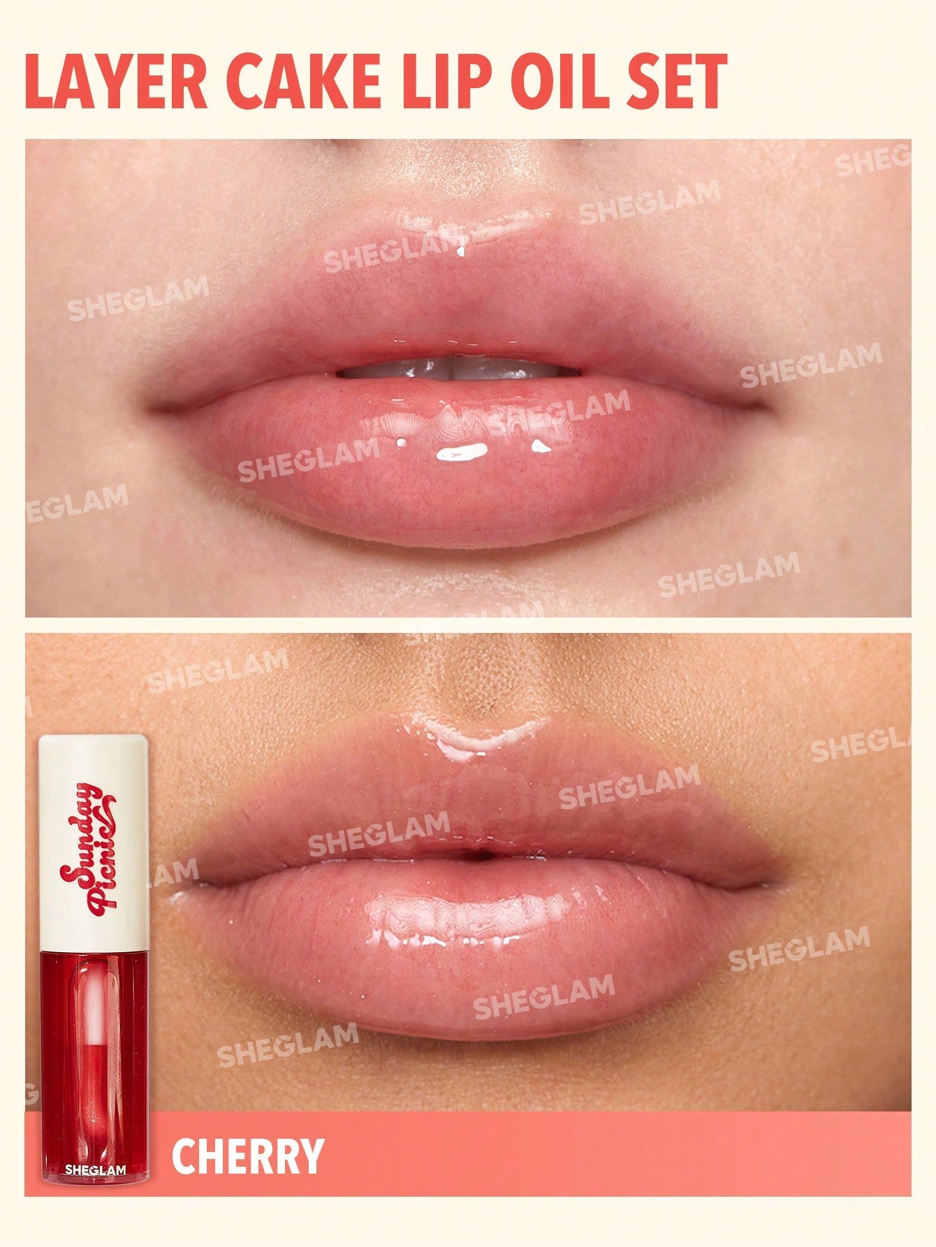 SHEGLAM Sunday Picnic Layer Cake Lip Oil Set