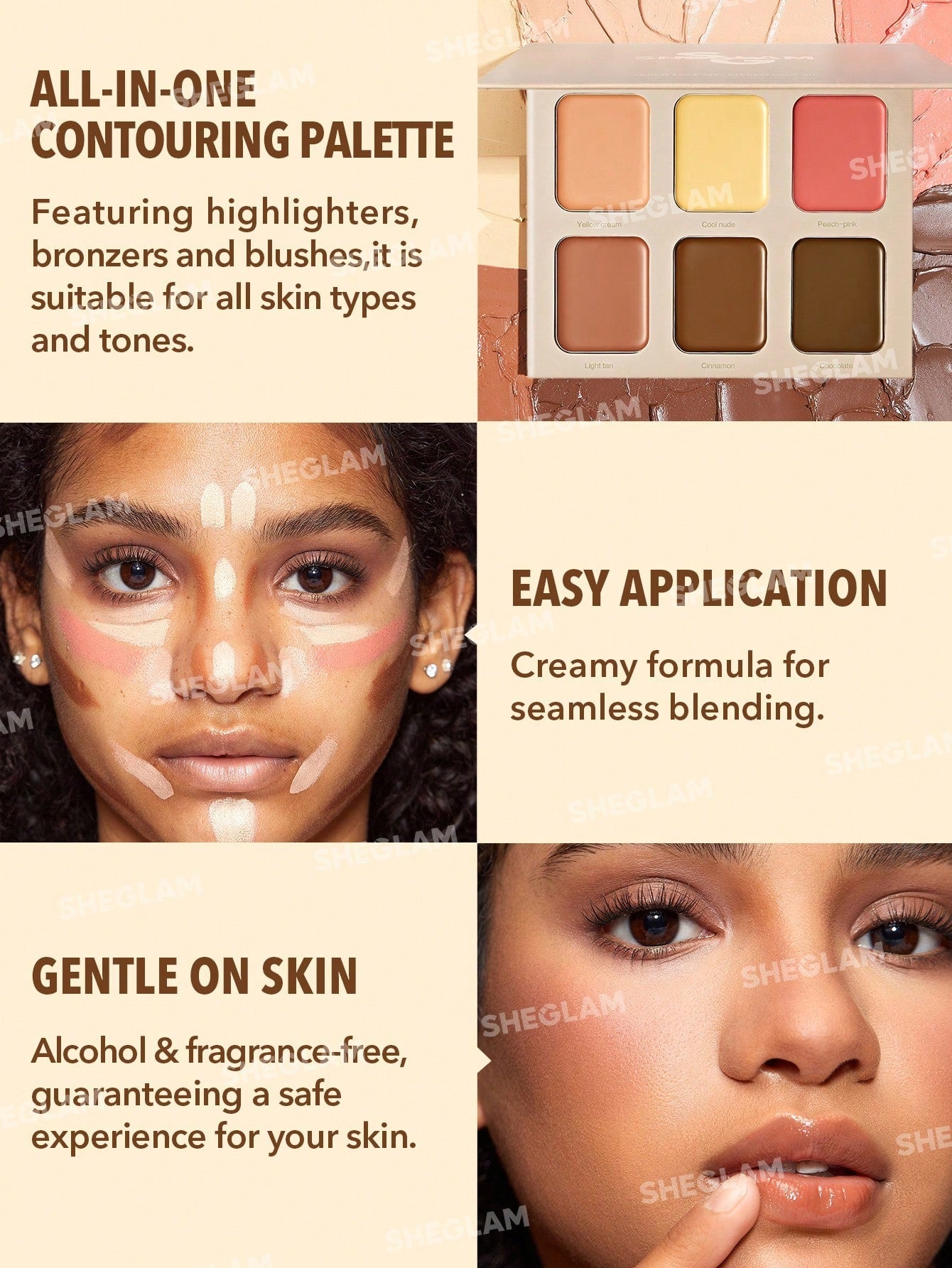 SHEGLAM STEREO FACE SIX COLOR PALETTE