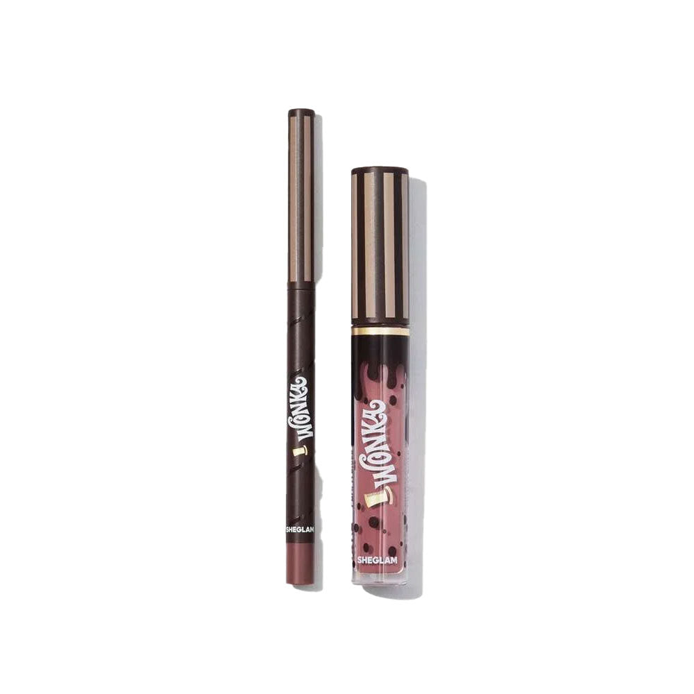 SHEGLAM Willy Wonka Cocoa Kiss Lip Duo - Hot Fudeg