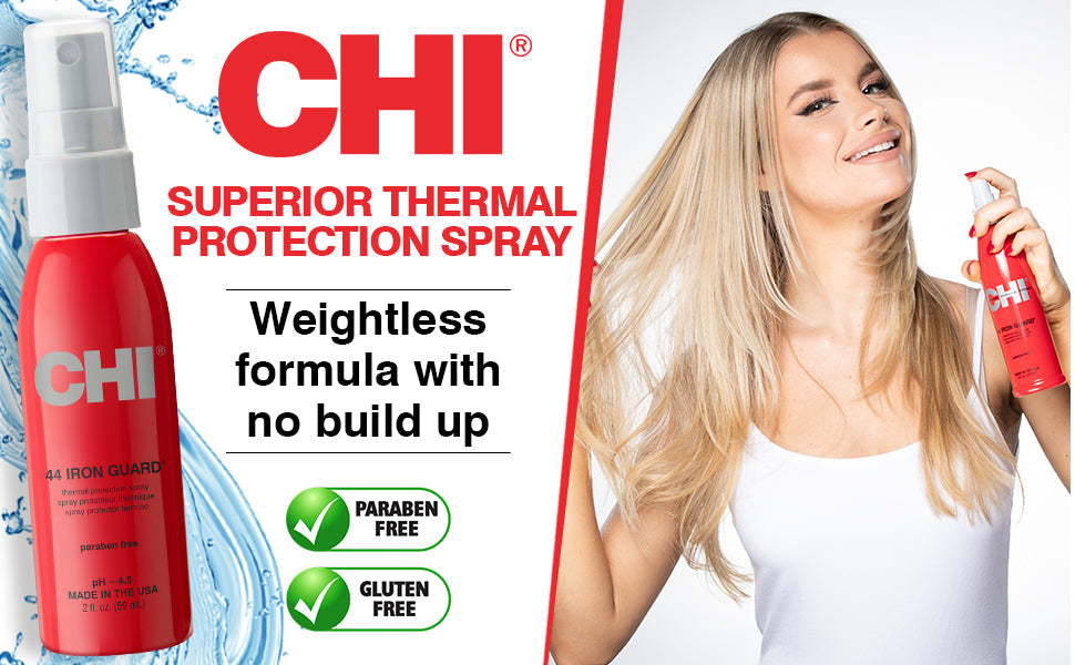 Order CHI 44 Iron Guard Thermal Protection Spray, Heat Protectant, Paraben Free, 59ml