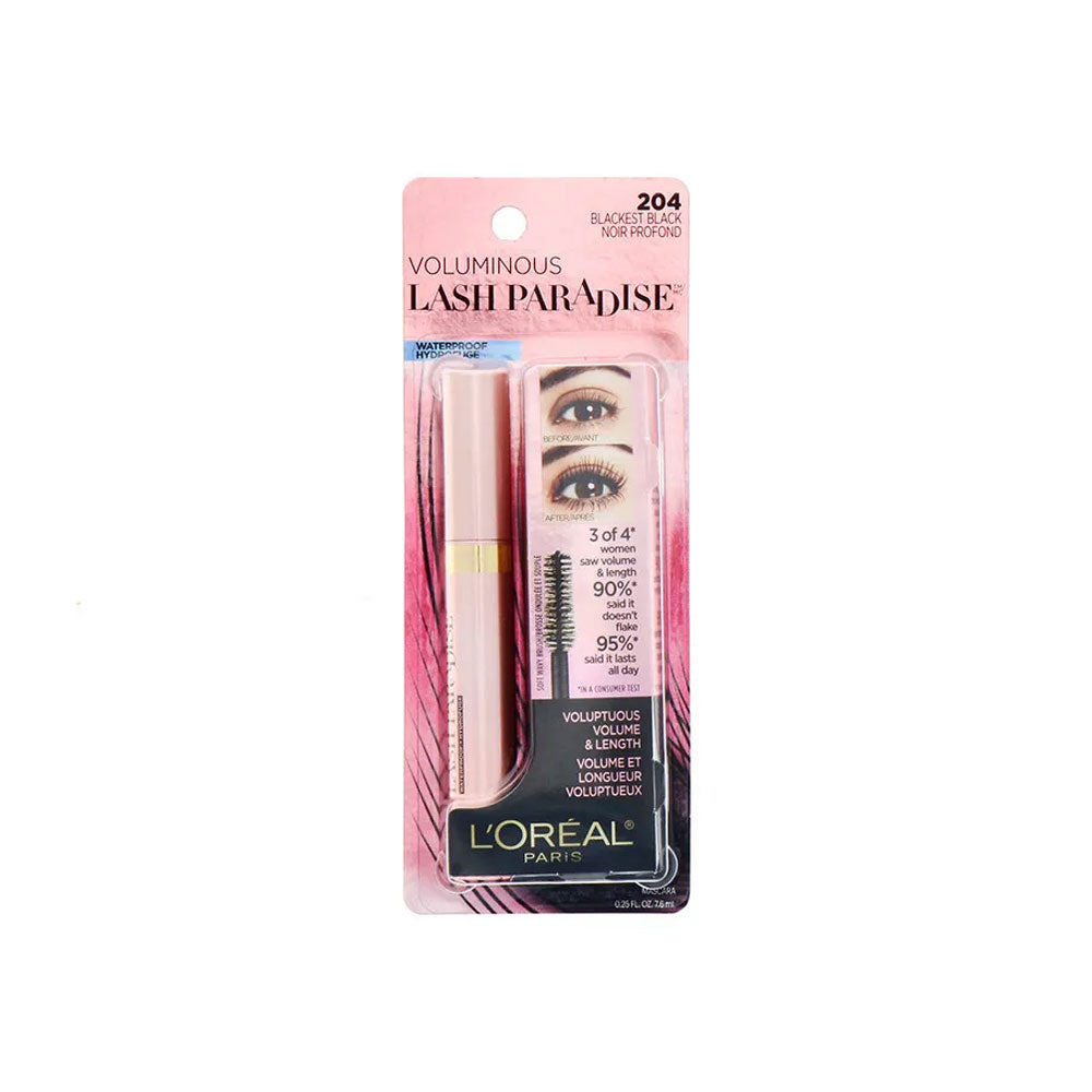 Loreal Voluminous Lash Paradise Waterproof Mascara - 204 Black noir