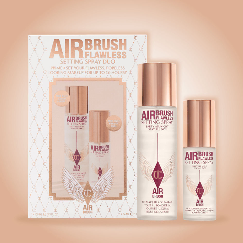 Charlotte Tilbury Airbrush Flawless Setting Spray Duo - Full Size 100ML -mini Size -34ML