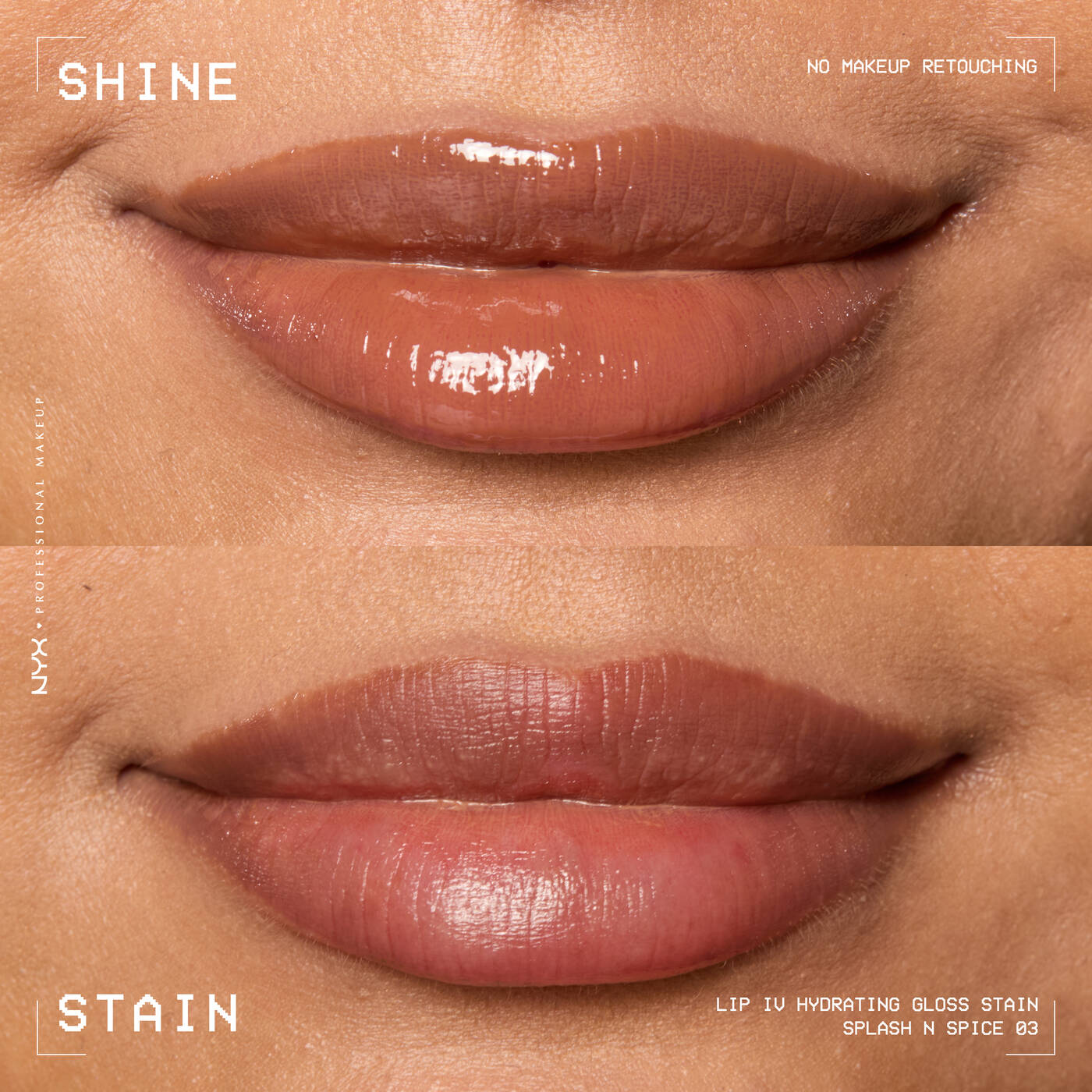 NYX- Lip I.V. Hydrating Lip Gloss Stain- 03 Splash N Spice
