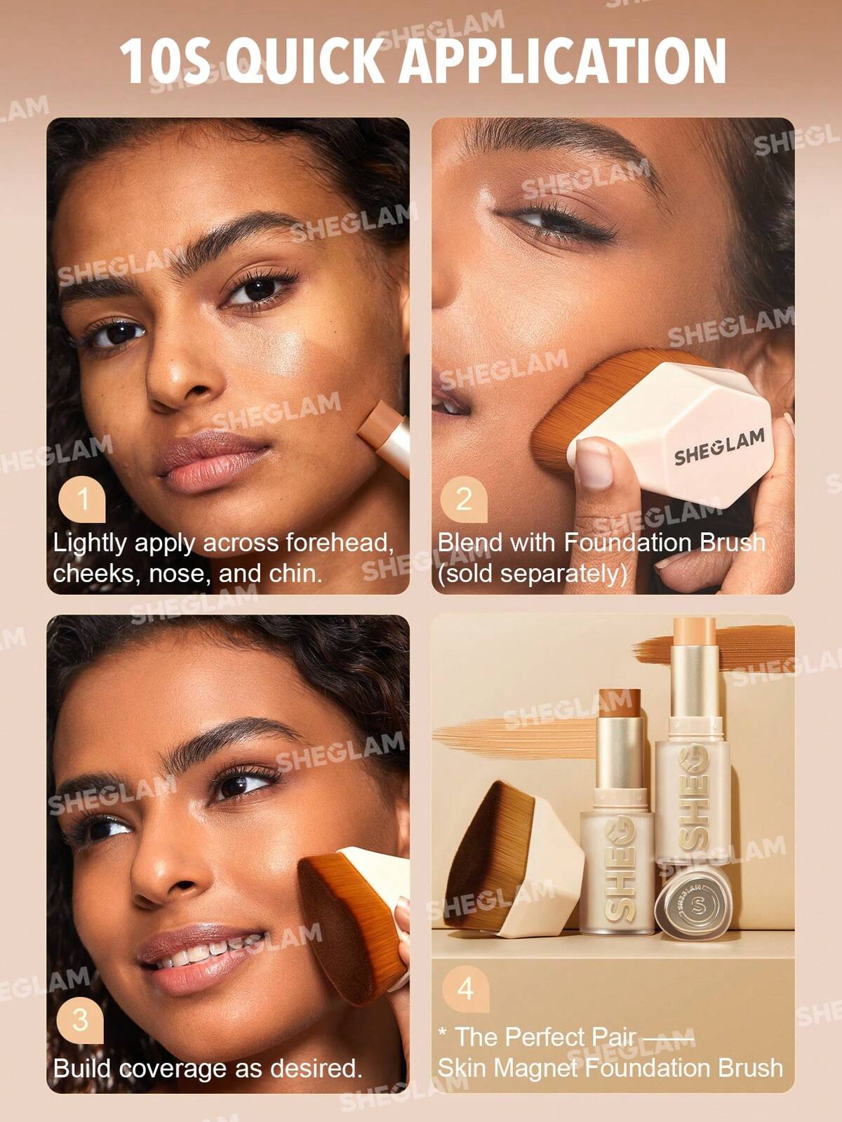 Sheglam Skin Magnet High Coverage Foundation Stick-Fair