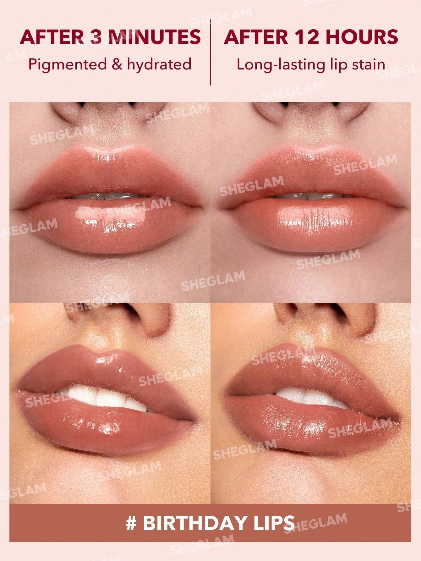 SHEGLAM Take A Hint Lip Tint-Birthday Lips