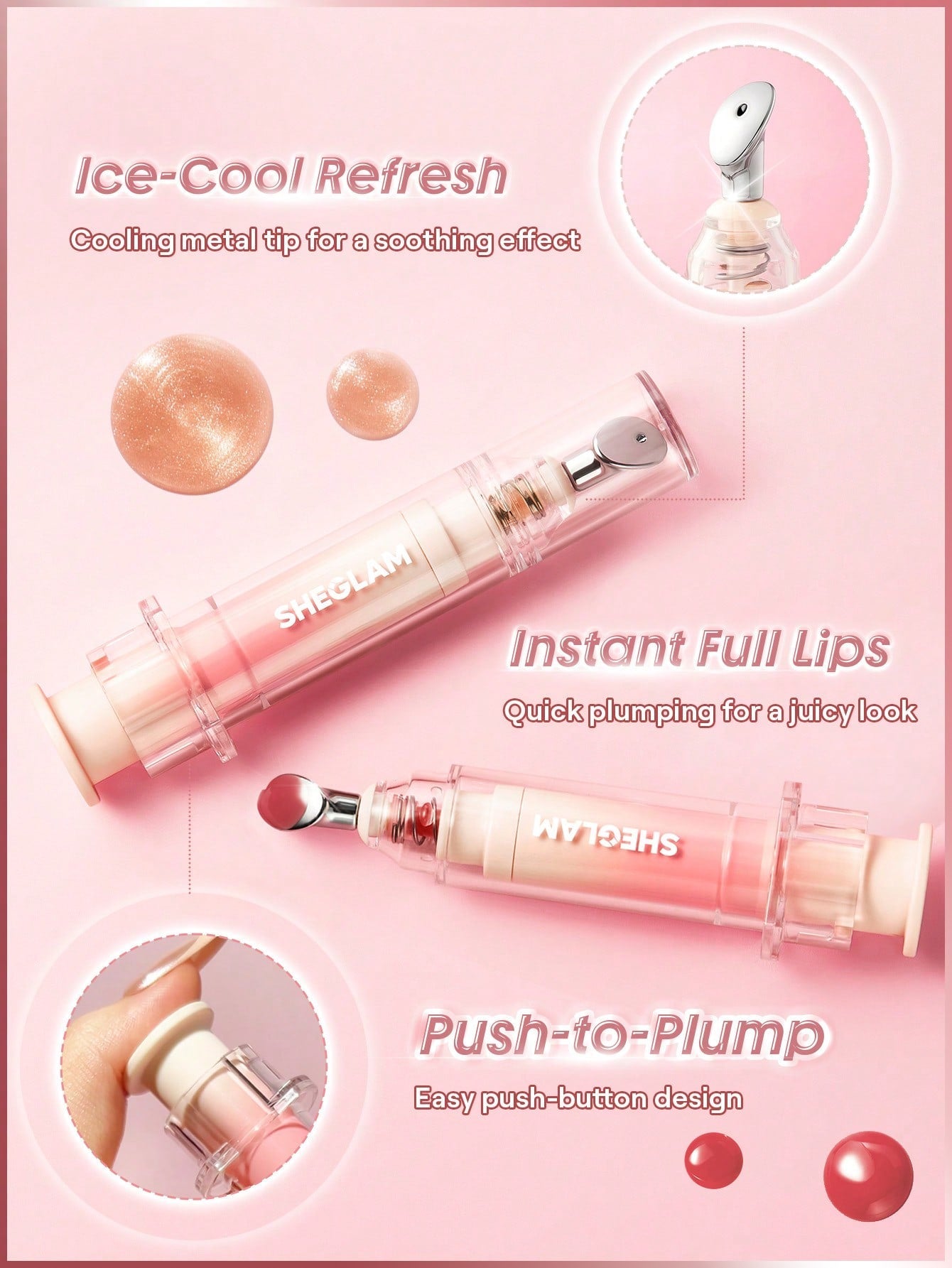 Sheglam Booster Shine Plumping Lip Gloss-True Passion