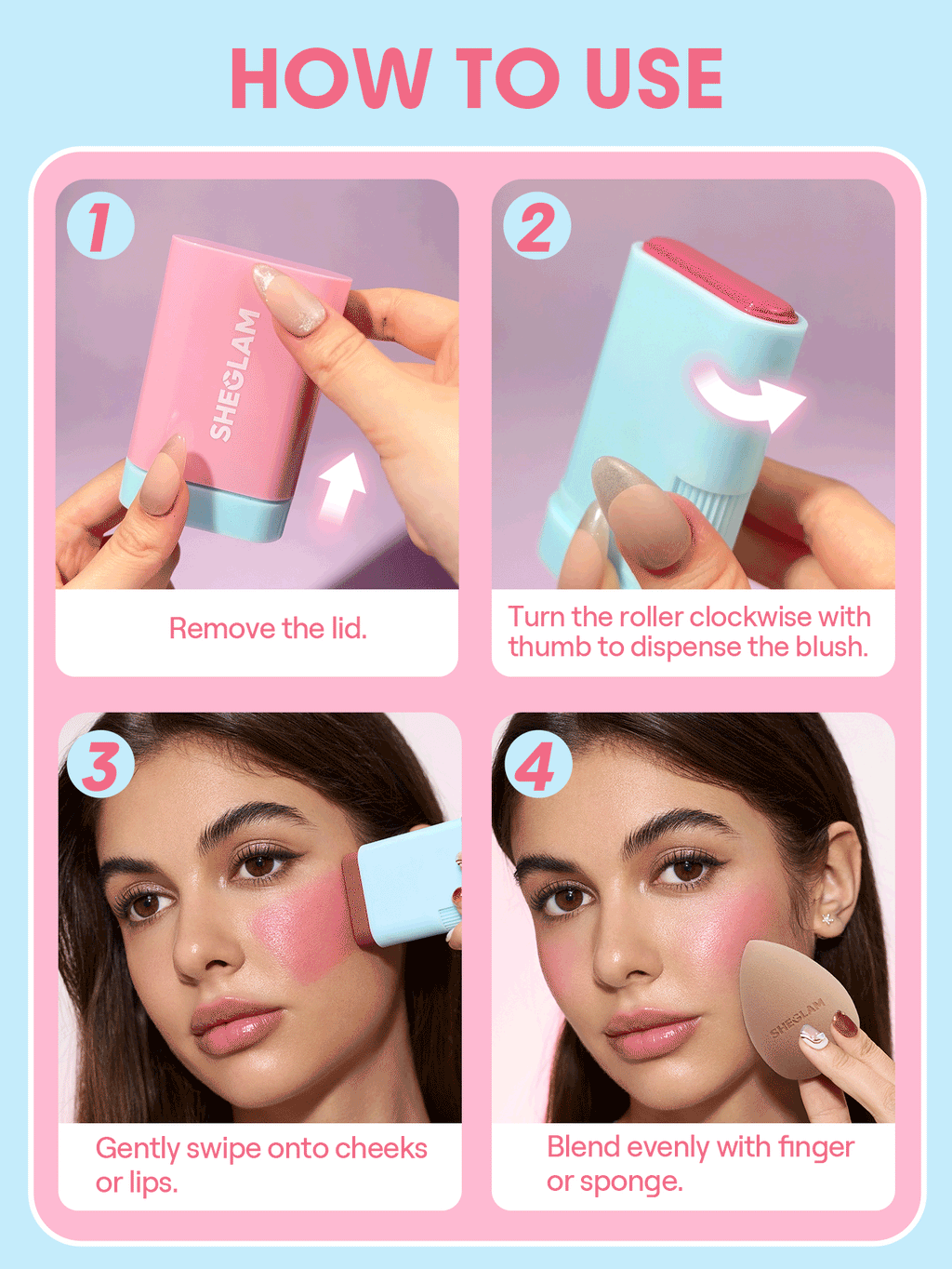 SHEGLAM  Glass Glow Blush Stick