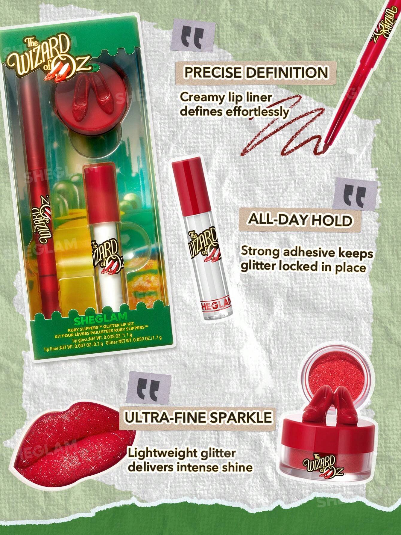 SHEGLAM The Wizard of OZ | SHEGLAM Ruby Slippers Glitter Lip Kit