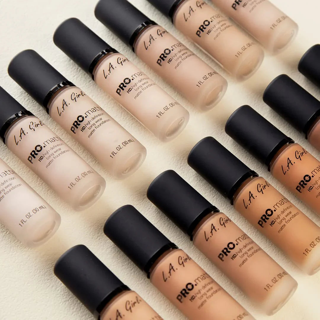 L.A. Girl Pro Matte HD Long Wear Matte Liquid Foundation, 30ml,
