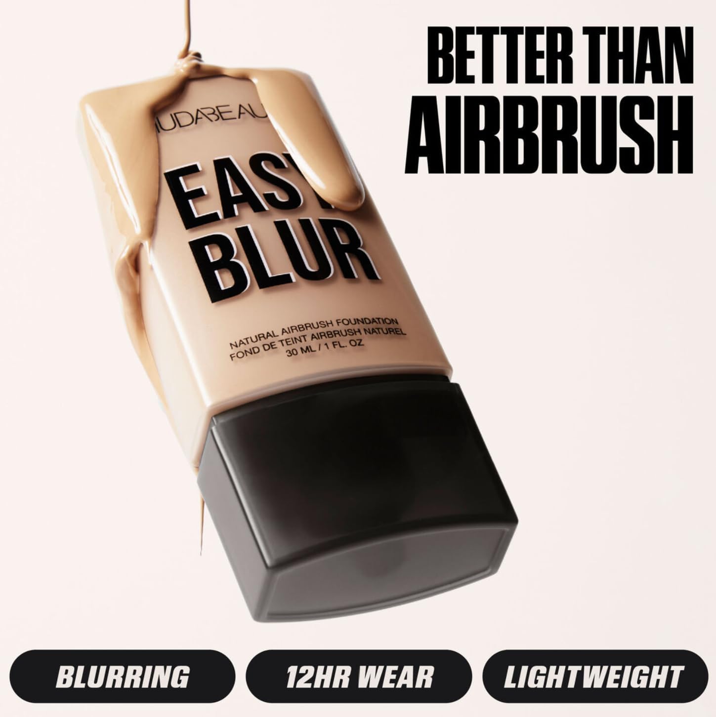 Huda Beauty - Easy Blur Natural Airbrush Foundation  - Custard 220N 30ML