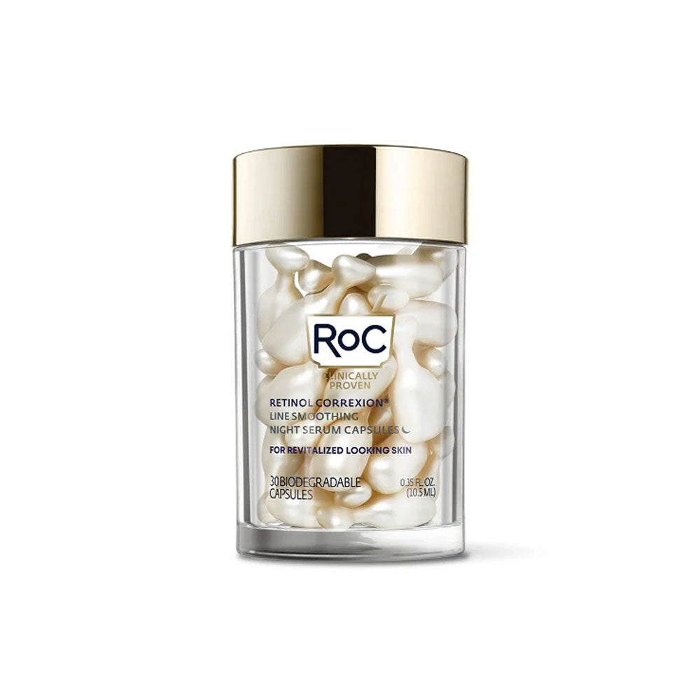 RoC, Retinol Correxion, Line Smoothing Night Serum Capsules, 30 Biodegradable Capsules