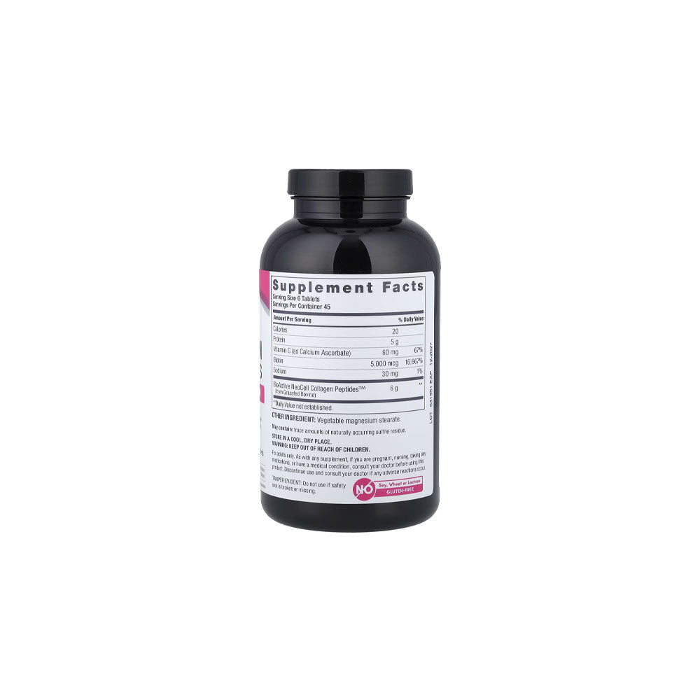 NeoCell Grassfed Collagen Peptides + Vitamin C & Biotin -180 Tablets