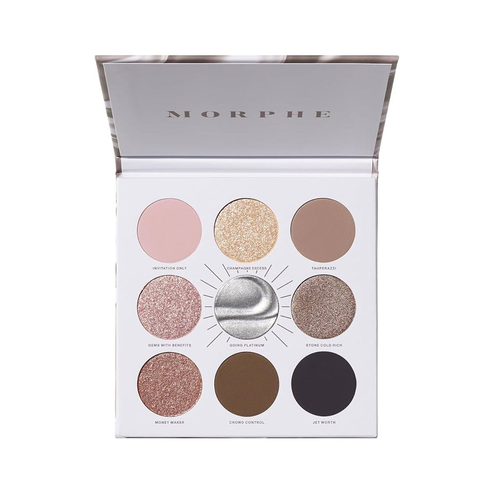 Morphe Rich and Foiled Eyeshadow Palette - Going Platinum