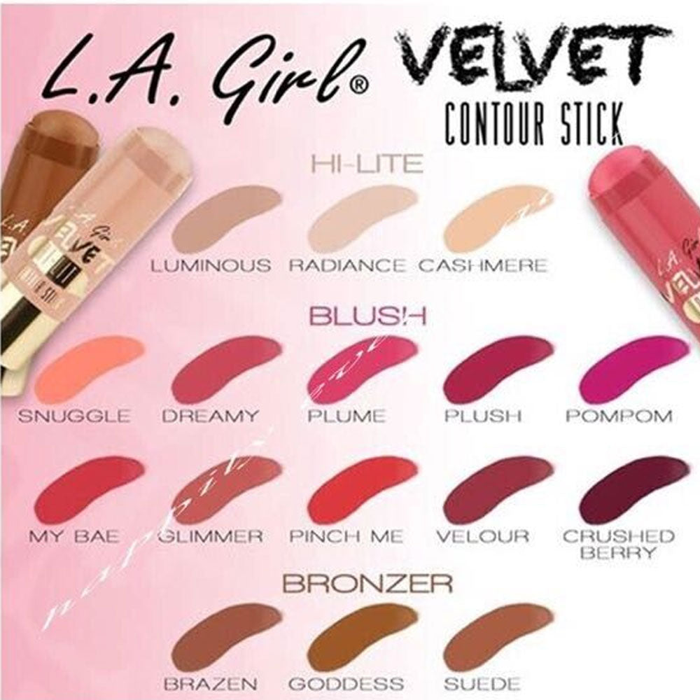 L.A. Girl Velvet Blush Contour Stick - GCS588 POMPOM