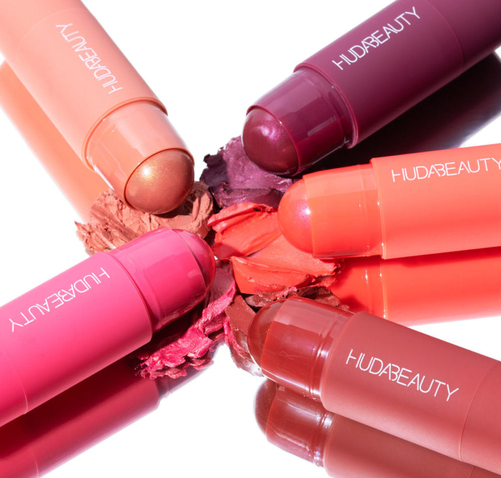 Huda Beauty Cheeky Tint Blush Stick- Baddie Berry - Rebel Red