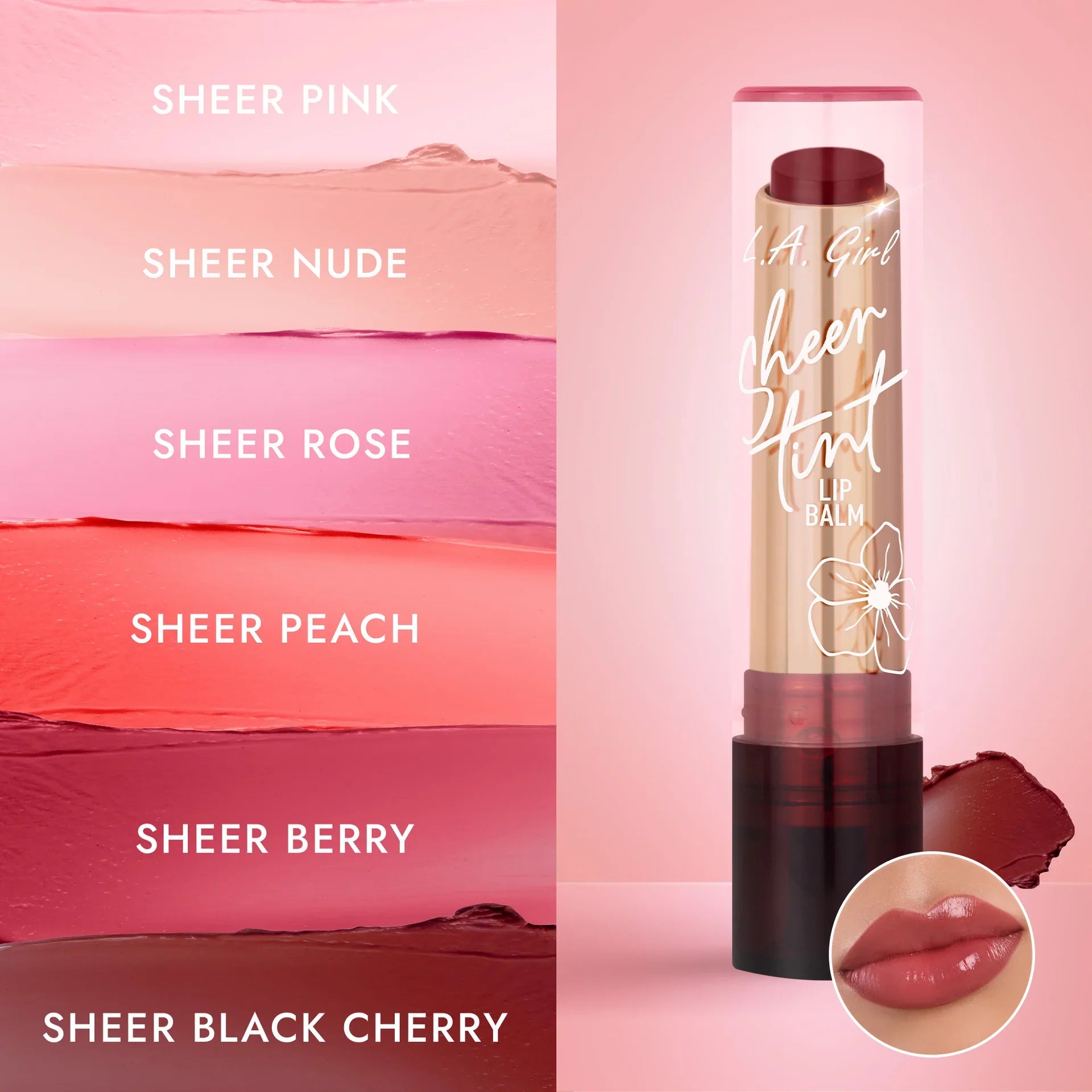 L.A. Girl, Sheer Tint Lip Balm, GLC606 - Sheer Black Cherry