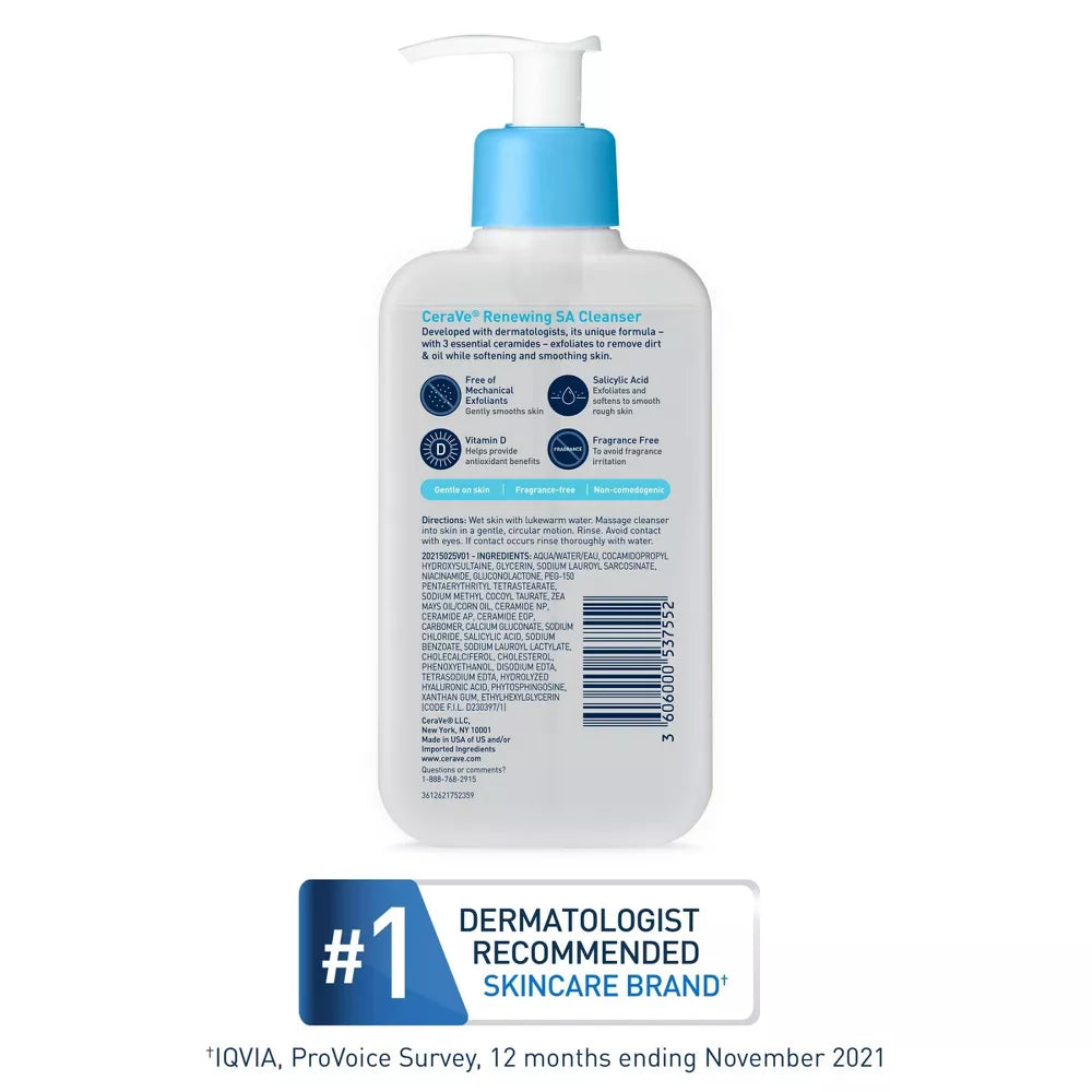 CeraVe Renewing SA Cleanser For Normal Skin - 473ml