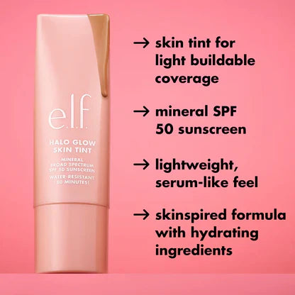 ELF Halo Glow Mineral Foundation Skin Tint Spf50