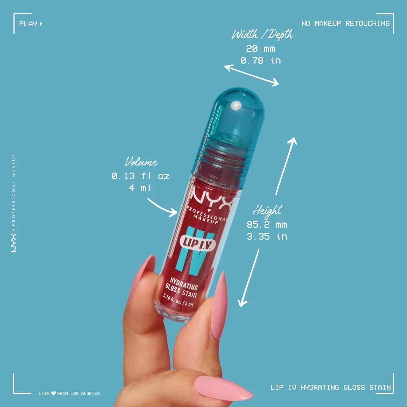 NYX- Lip I.V. Hydrating Lip Gloss Stain- 03 Splash N Spice