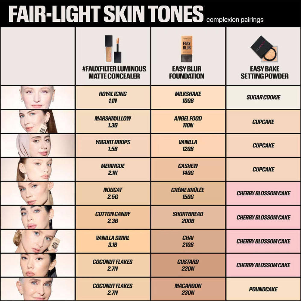 Huda Beauty - Easy Blur Natural Airbrush Foundation  - Custard 220N 30ML