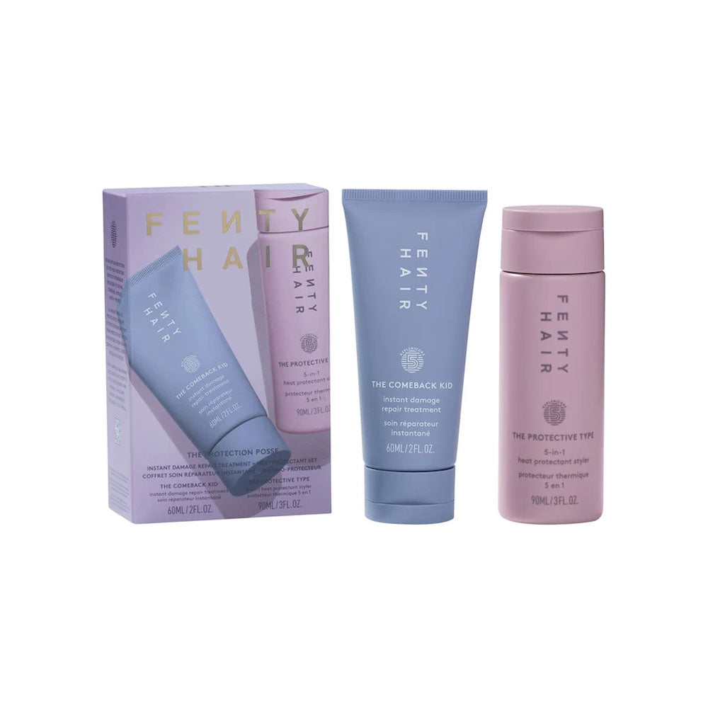 Fenty Beauty The Protection Posse Instant Damage Repair Treatment + Heat Protectant Set