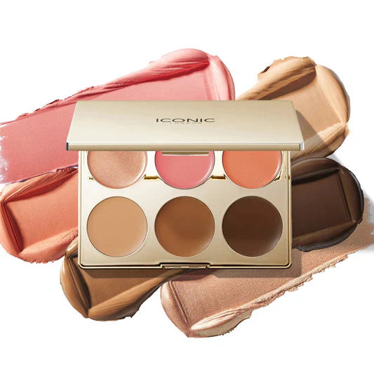 ICONIC LONDON Multi-Use Blush Bronze and Highlight Cream Palette