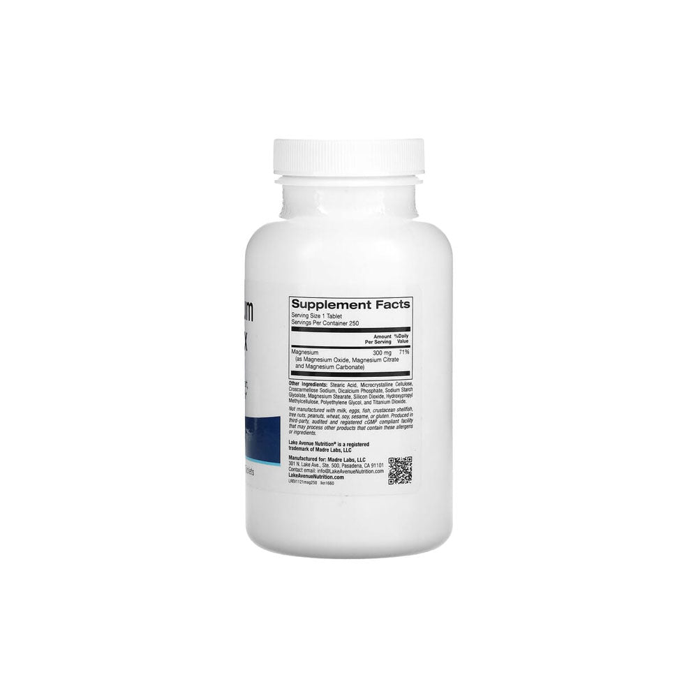 Magnesium Complex 300 mg, 250 Tablets