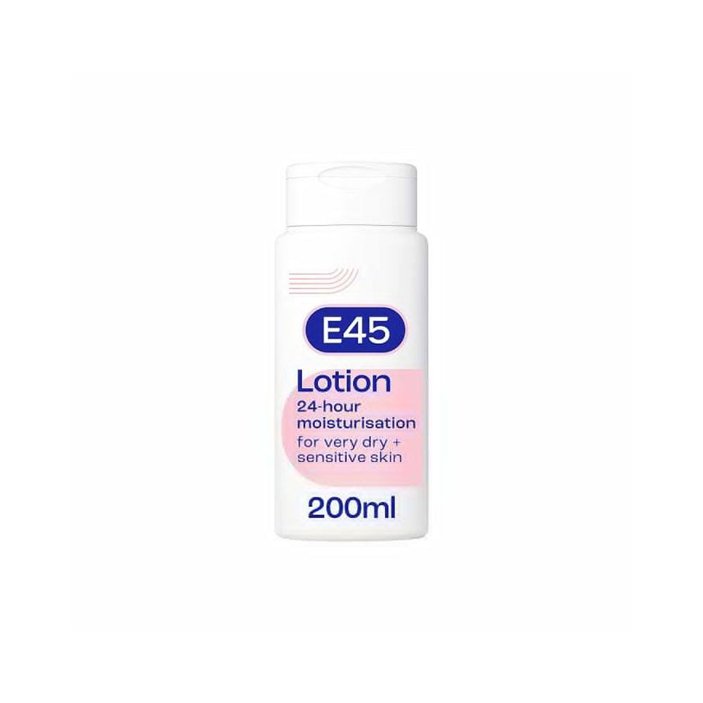 E-45 24-Hour Moisturisation Lotion, For Very Dry & Sensitive Skin, 200ml